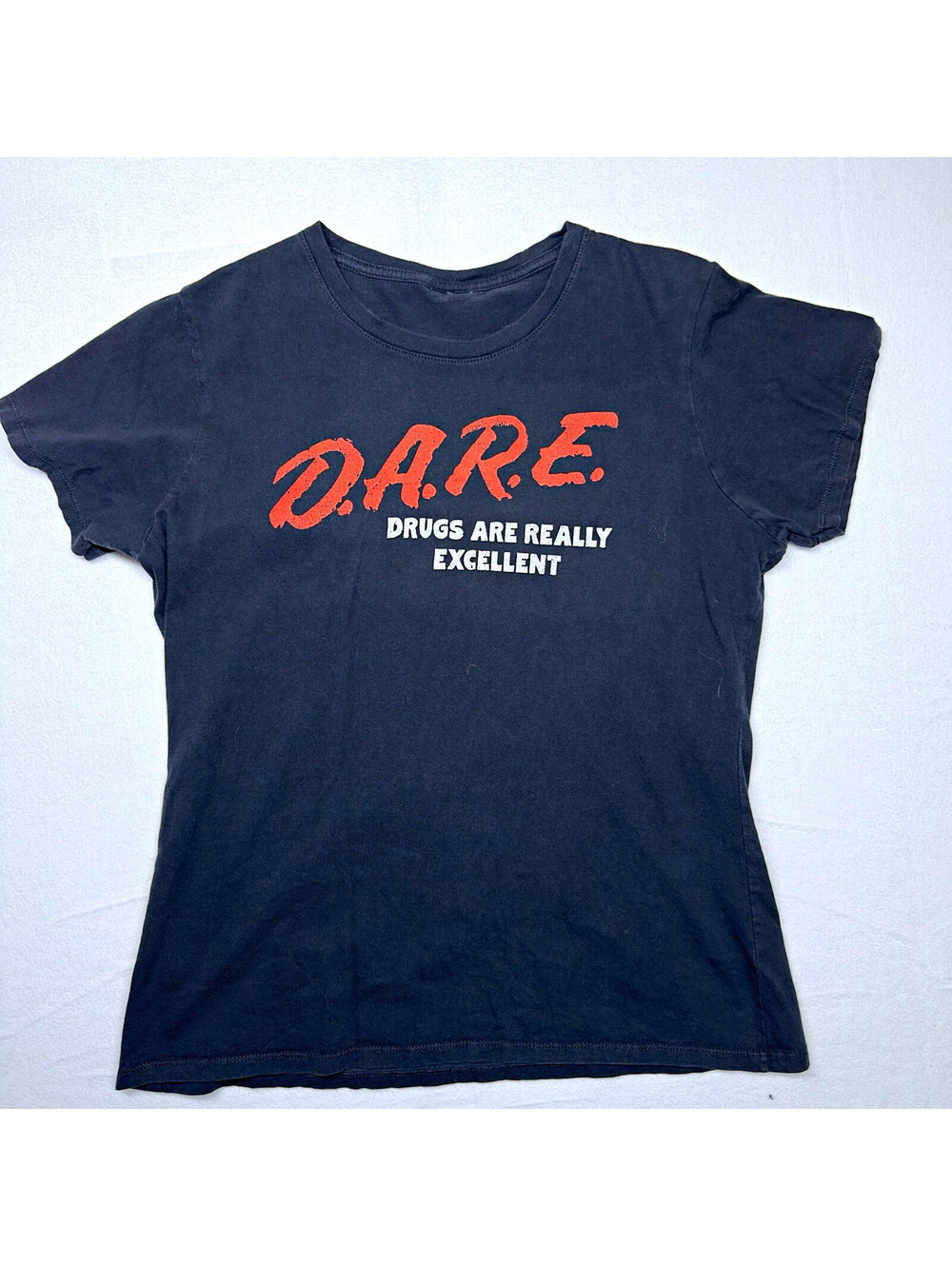 D.A.R.E. M Black Regular Short Sleeve Crew Neck Graphic Logo T-Shirt